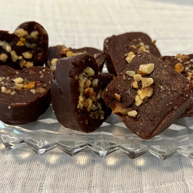 Fudge- Dark Chocolate, with roasted Walnuts- Vegan